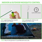 BugBai Mosquito Repellent Outdoor Patio 120 PCS, Citronella Oil Mosquito Incense Sticks Indoor Home Pet Family Safe, Natural Plant-Based Bug Insect Barrier for Yard Garden Lawn Camping Fishing