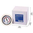 MEASUREMAN Vapor Capillary Flanged Panel Mount Refrigeration Thermometer, 2" Dial, 48" Capillary, -40-65 deg F/-40-20 deg C, Re-Calibration Available