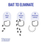 TERRO T334SR Indoor Multi-Surface Liquid Ant Bait and Ant Killer - 8 Discreet Ant Bait Stations - Kills Common Household Ants