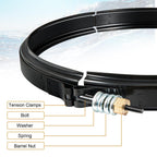 AUTOBABA 190003 Tension Control Clamp Kit Pool and Spa Filter FNS Plus Clean & Clear Plus & Quad DE Filters Steel Pool Filter 23-1/4" Length Black