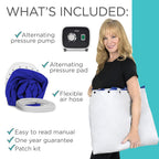 Vive 5" Alternating Pressure Mattress - Air Topper Pad for Bed Sore, Ulcer Prevention, Bedridden Treatment - Inflatable, Quiet Alternative Cover - Fits Hospital Bed - Includes Electric Pump System