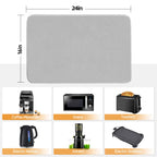 Amerbro Heat Resistant Mats for Countertop - Firproof 16x24 in Heat Resistant Mats for Air Fryer - Kitchen Countertop Protector for Air Fryer, Coffee Maker, Stand Mixer, Toaster, Oven 2PCS - Grey