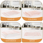 Cooling Rack for Baking 3 Tiers, 16" x 10" Cookie Cooling Wire Rack Stackable Collapsible Nonstick, Stainless Steel Baking Cooking Cooling Racks with Optimum Air Flow, Rose Gold