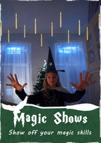 Leejec Floating Candles with Magic Wand Remote(6/18H Timer), 12pcs 6.1" Hanging Flameless Taper Candles, Battery Operated Flickering Warm Light, Halloween Christmas Wedding Party Decor & Gift(Ivory)