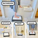 Evelots Mobility Low Step Stool for Seniors - Sturdy Half Step Large Platform for Adults, Elderly - Up to 425 Pounds - Nonslip - Indoor & Outdoor - Lightweight - Stairs, Bed, Bathtub, Shower, Car