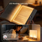 Choudao Tech LED Book Light and Night Light 2 in 1, 3 Color Temperatures & Stepless Dimming, USB Rechargeable Reading Light with Timer for Night Reading (White)