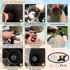 CX900G Pool Filter Locking Knob & CX900DA Knob Kit Fit for Hayward Star-Clear Plus Cartridge Filter Models C751 C900 C9002 C1200 C12002 C12002S, Replace for CX900D/CX900H/CX900W/C900J/CX900F
