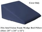 InteVision 400 Thread Count, 100% Egyptian Cotton Bed Wedge Pillowcase; Replacement Cover Designed to Fit The 12" (Height) Version of The InteVision Foam Wedge Bed Pillow (25" x 24" x 12")
