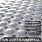 Bath Tub and Shower Mats, Non Slip 40 x 16 Inch Extra Large Bathtub Mat, Machine Washable Bathmat with Drain Holes, Suction Cups for Bathroom Floor, Gray