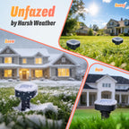 4 Pack Mole Repellent Solar Powered, Snake & Skunk & Vole & Gopher & Armadillo & Rabbit & Groundhog & Chipmunk & Raccoon Repellent for Yard, IP65 Waterproof Ultrasonic Deterrent for Lawns Garden