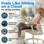 TOP COMFORT Seat Cushion, BodySync™ Technology with Non-Slip Gel & Memory Foam for Tailbone, Sciatica & Back Pain Relief, Office Chair Cushion, Car Seat Cushions for Driving (Black)