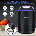 DUNAGA Fly Traps Indoor, Fruit Fly Traps, Gnat Traps, Bug Zapper Indoor, Insect Traps Indoor with 10 Sticky Glue Boards, Black