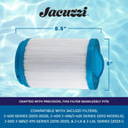 Hot Tub Things Spa Filter Cartridge 40 Sq Ft - Replacement Filter Part# 6473-157J for J-400 & J-500 Series, Dual-Stage Filtration, Spa Water Cleaner, Washable Pleated Cartridge, Easy Installation