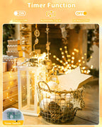 4 Pack 60 LED Fairy Lights Battery Operated with Timer, 20FT Waterproof String Lights Indoor Outdoor, Cuttable Battery Light for Home Bedroom Wedding DIY Centerpiece Christmas Decorations (Warm White)
