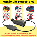 USB to Cigarette Lighter Adapter, 10W USB Male to 12V Cigarette Lighter Socket Cable, for Dash Cam, Radar Detector, Car Fan, Electronic GPS, Led Light