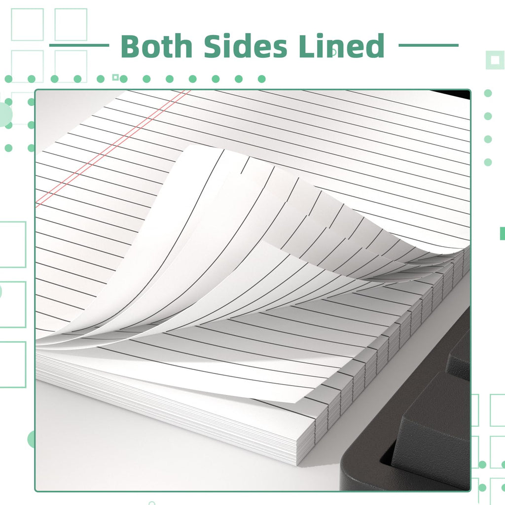 Legal Pads 5 x 8 Inch Notepad, 8 Pack Note Pads College Ruled Perforated Memo Pad for Work Study Daily Note Taking List, Lined Writing Pads Memo Refills Notepads for Office Home School, 30 Sheet/Pad
