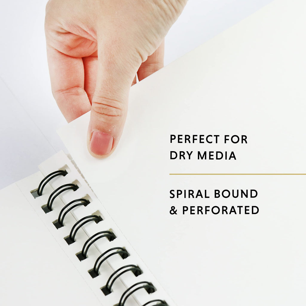 DOODLE HOG 2PK Drawing Pads - 9"x12" White, Perforated, 70lb / 114gsm Sketch Pad - Includes 50 Sheets/Pad; 100 Sheets Total, Ideal for a Variety of Dry Media - Drawing Paper for Artists, Students & Kids