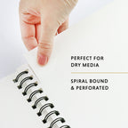 DOODLE HOG 2PK Drawing Pads - 9"x12" White, Perforated, 70lb / 114gsm Sketch Pad - Includes 50 Sheets/Pad; 100 Sheets Total, Ideal for a Variety of Dry Media - Drawing Paper for Artists, Students & Kids