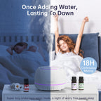 ASAKUKI Premium Essential Oil Diffuser with 10 Oil Set &Remote Control, 5 in 1 Ultrasonic Aromatherapy Fragrant Oil Humidifier Vaporizer, Timer and Auto-Off Safety Switch-White