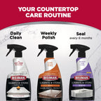 Weiman Quartz Countertop Cleaner and Polish - 24 Ounce (2 Pack w/MicroFiber Towel Included) - Clean and Shine Your Quartz Countertops Islands and Stone Surfaces with UV Protection