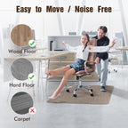 Blvornl Office Chair Mat - 35" x 48" Desk Chair Mat for Hard Wood and Tile Floor, Large Anti-Slip Hard Floor Protector, PVC Mat Desk Rug, Dark Brown