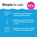 HTH 1275 Swimming Pool Care 6-Way Test Kit, Swimming Pool Water Chemical Tester, 100 Tests