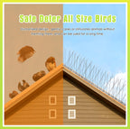 Valibe Pigeon Spikes Stainless Steel Bird Spikes for Outside to Keep Birds Away 12 Pack 10ft Coverage Bird Spikes Wire Prevention Spikes for Small Bird Squirrel for Fence Roof Blacony