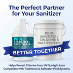 BubbyShine, Pool Stabilizer - Cyanuric Acid Pool Stabilizer, Liquid Chlorine Stabilizer for Pool Chemicals, Swimming Pool Conditioner Stabilizer, for Salt Pool & Chlorine, 1 Gallon