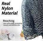 SPMKTBOZAI African Net Sponge Authentic, African Exfoliating Sponge Real African Net Black Owned, African Bath Sponge Back Scrubber, Body Exfoliator Shower Bath Accessories (Black)