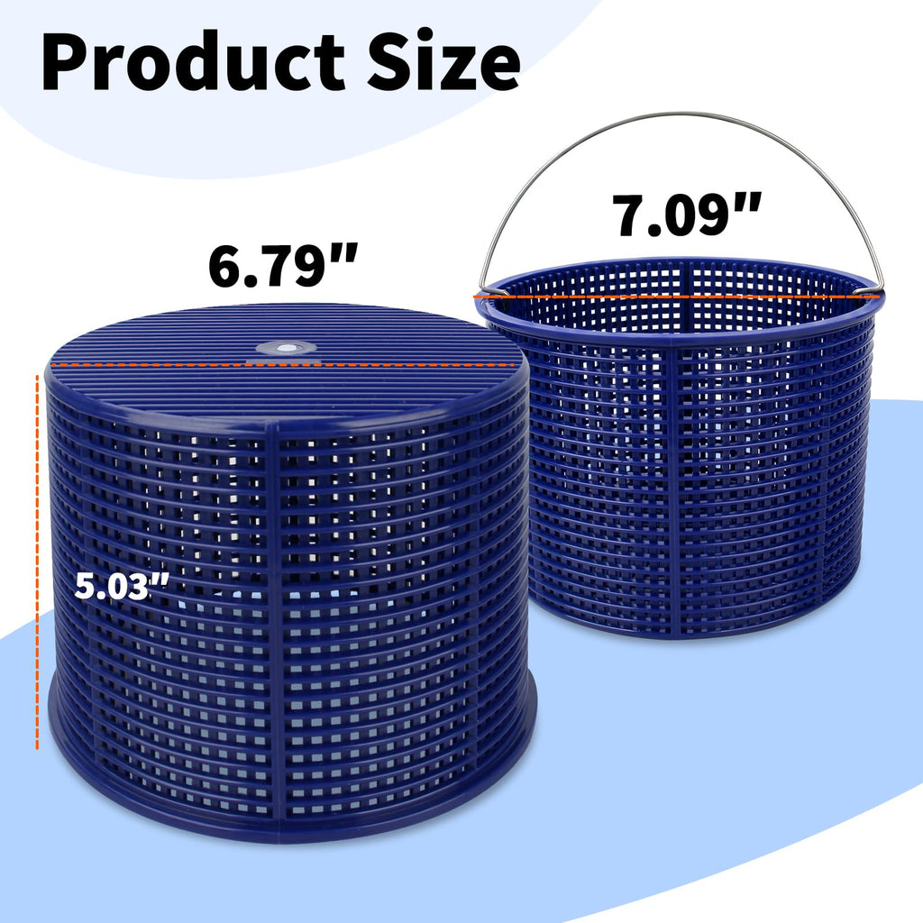Pulems Pool Skimmer Basket Replacement for Hayward SPX1082CA & Aladdin B-152 Skimmers, Skimmer Basket for Inground Pool Replace SP1083 SP1084 1085 1086 SP1075 Baskets - Upgrade Basket with Handle