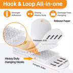 SummerBrite Picture Hanging Strips 80 Strips, Damage Free Removal, Wall Poster Picture Hangers Without Nails, Sticky Hook & Loop Adhesive Strips for Poster/Picture/Home/Office, 40 Pairs/Medium, White