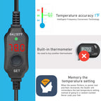 YukiHalu Small Submersible Aquarium Heater, Adjustable Mini Fish Tank Heater 25W 50W 100W 200W 300W with External Temperature Controller, LED Display, Used for 5/10/20/40/60 Gallons (300 Watts)
