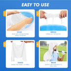 Cooling Hoodie Towels for Neck and Face, UPF 50 Sun Protection & Instant Cooling, Ice Towels for Hot Weather, Soft Breathable Towel for Sport, Work Out, Gym, Camping & More Activities