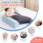Side Sleeping Positioning Wedge Pillow Belt Connection, Adjustable Limit Width Bed Wedges Body Positioners for Sleep Apnea, Back Support Wedge for Back Pain Relief,Bed Sores,Anti Snoring, Post Surgery