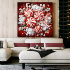 VONBOR Christmas Candy Diamond Art Painting Kits for Adults & Kids Beginner, Christmas Diamond Art for Adults Full Round Drill, DIY Paint with Diamond Dots Gem Art Craft Set Picture Gift 12 * 12 inch