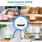 YIKUBEE Diffuser, 500ml Essential Oil Diffuser, Oil Diffuser with Remote Control, Aromatherapy Humidifier, Diffusers for Home, Diffusers for Essential Oils Large Room