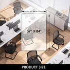 Kuyal Clear Chair Mat, Hard Floor Use, 4.75'×7' Transparent Office Home Floor Protector mat Chairmats (57" X 84" Rectangle)