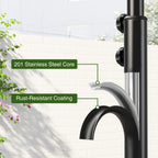 55''-62'' Hot Tub Handrail Side Safety Rail – 360° Swivel Spa Grab Bar, Heavy-Duty Powder-Coated Steel Assist Handle with Anti-Slip Foam Grip, Fits Most Hot Tubs, Swim Spas & Pools, 600LBS Capacity