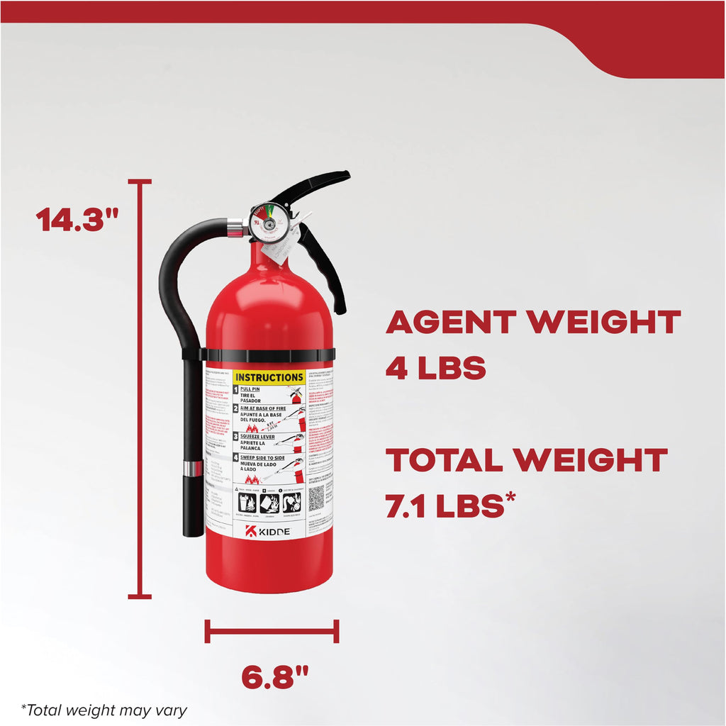 Kidde Fire Extinguisher for Home & Office Use, 2-A:10-B:C, 7.13 Lbs., Hose & Wall Mount (Included)