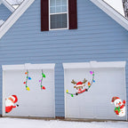 44PCS Christmas Car Refrigerator Decorations - Reflective Bulb Light Santa Reindeer Tree Snowman Magnet Accessories Set Xmas Holiday Cute Decor