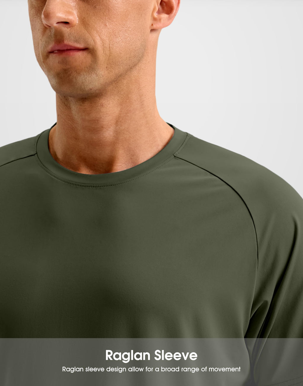 Mens Workout Shirts Quick Dry Athletic Running T-Shirts Short Sleeve Cooling Moisture Wicking Gym Active Tee Tops Olive L