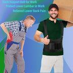 PAZAPO Back Brace Men and Women - Lower Lumbar Support for Heavy Lifting - Lower Back Support Belt with Removable Suspenders-Adjustable Back Belt for Workout, Back Pain Relief, M/L(30-37 Inches)