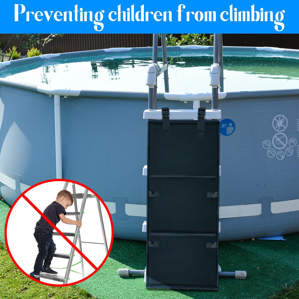 Pool Ladder Protector Cover 15x31.5in,Pool Ladder Guard for Above Ground Pool to Prevent Kids from Climbing,Falling,Bunk Bed Ladder Guard Protector