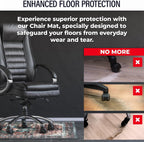 Starcounters Office Chair Mat for Hardwood Floor -Heavy-Duty Floor Mat for Office Chair - Scratch-Resistant and Non-Slip Computer Chair Mat, Wood and Tile Protection for Office & Home, Brown 48" x 60"