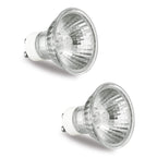 GU10 Halogen Bulb 120V 50W Halogen Light Bulbs for Candle Warmer Lamp, GU10+C, MR16 with Glass Cover, 2700K Warm White, Dimmable, Pack of 2
