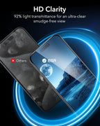 ESR 3 Pack for iPhone 16 Pro Privacy Screen Protector, Anti-spy Tempered-Glass Privacy Screen Protector with Flawless Fit Tray, Micro-curved Edges, Case Friendly