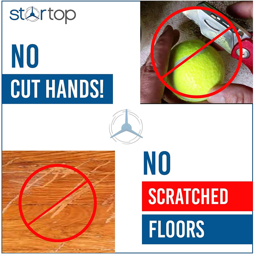 STARTOP Deluxe Pre Cut Walker Tennis Ball Glides - Walkers Legs Universal Precut Glide Balls, Accessories Gifts for Elderly Seniors or Medical Rehab (Tiger)