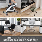 Office Chair Mat for Hoodwood Floor, 36"x48" Clear Desk Chair Mat for Hoodwood Protector Floor Mat for Office Chair, Easy Glide Rolling Plastic Floor Mat, Computer Chair Mat for Home Office