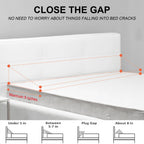 Rormcheny King Bed Wedge Pillow Headboard Gap,Wedge Pillow Headboard/Bed Gap Filler,Fill The Gap (0-8") (Gray, 76"x10"x6")