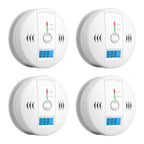 4 Packs Carbon Monoxide Detectors,CO Detector Battery Powered,Carbon Monoxide Alarm with Sensitive CO Sensor,LCD Display and Sound Warning,Complies with UL 2034 Standards